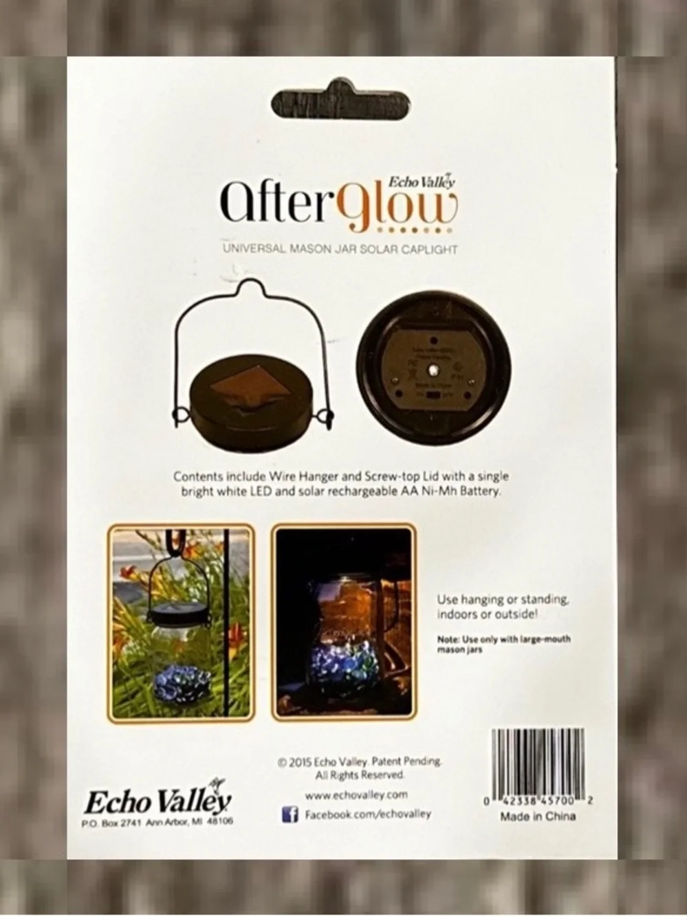 💞 New After Glow Mason Jar Solar Caplight Lantern Kit